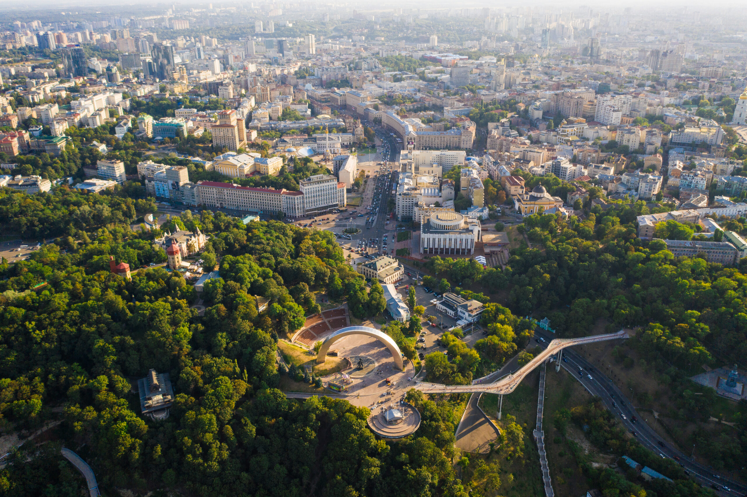 vue aérienne d'une grande ville française