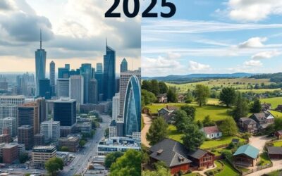 Les contrastes de l'immobilier urbain et rural en 2025 : à quoi s'attendre ?